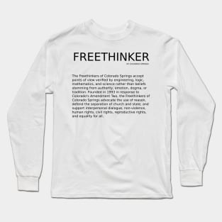 Freethinker with FCS Description Long Sleeve T-Shirt